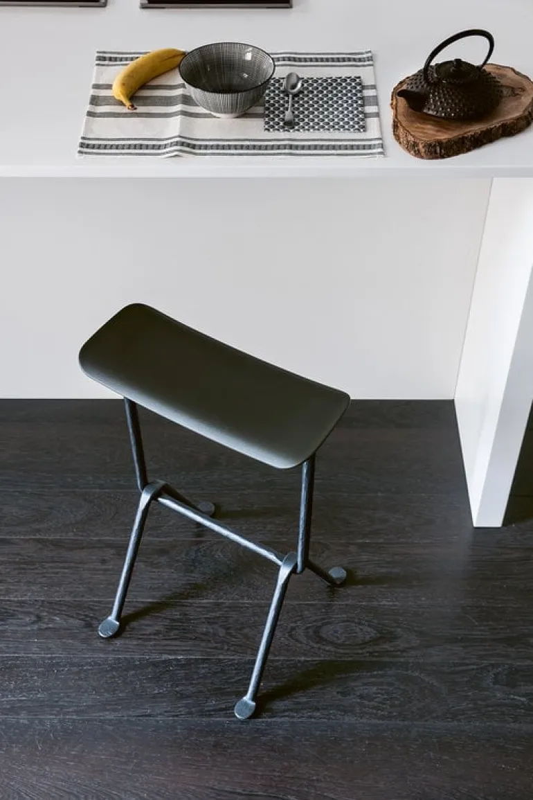 Magis Officina barstol, hög, galvaniserad, svart