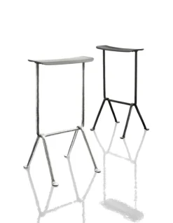 Magis Officina barstol, medium, galvaniserad, svart