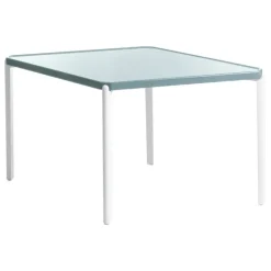 Magis Tambour lågt bord, 73 cm, vit - ljusblå