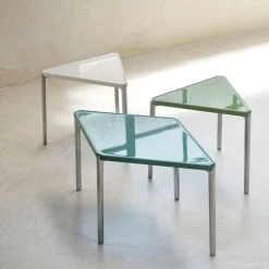 Magis Tambour lågt bord, 73 cm, vit - ljusblå