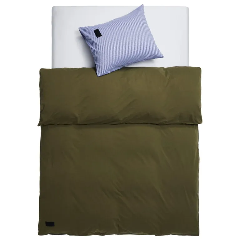 Magniberg Nude Jersey påslakanset, tvättad armégrön