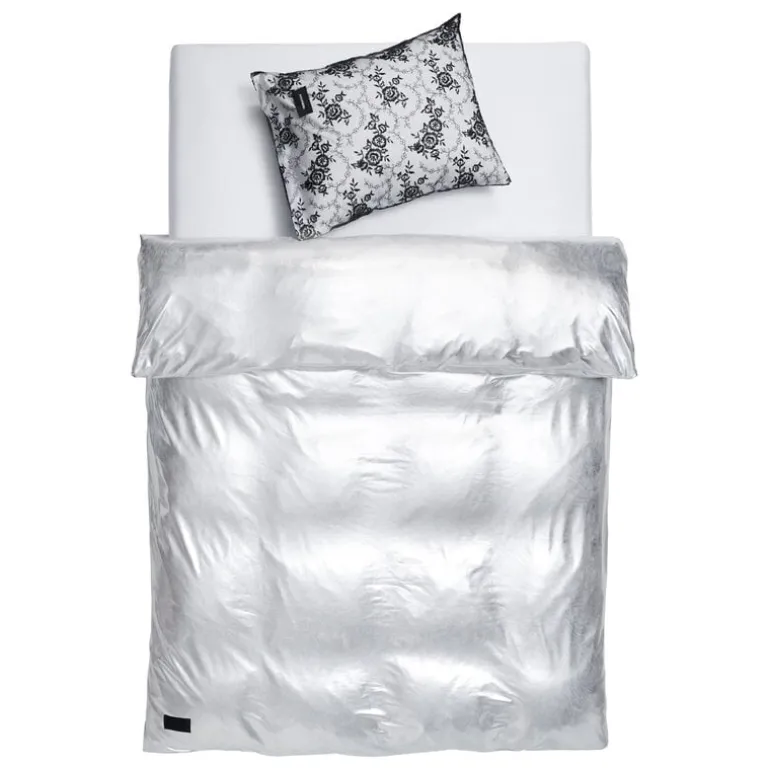 Magniberg Nude Metallic Jersey påslakan, 150 x 210 cm, silver