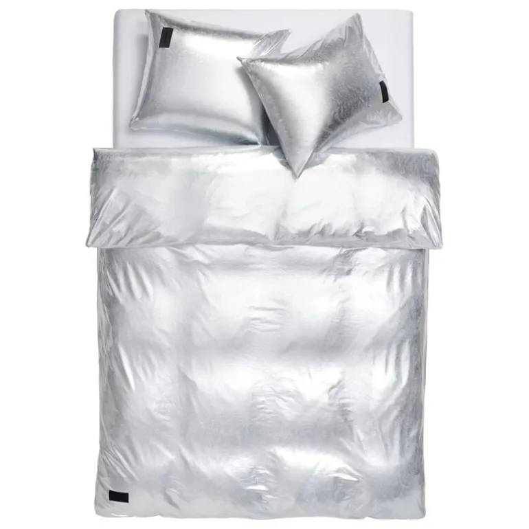 Magniberg Nude Metallic Jersey påslakan, 150 x 210 cm, silver