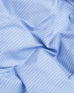 Magniberg Wall Street Oxford påslakan, randig ljusblå