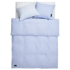 Magniberg Wall Street Oxford påslakan, randig ljusblå