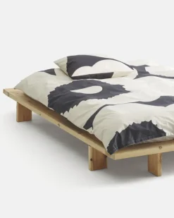 Marimekko Iso Unikko örngott, 50 x 60 cm, kol - off-white