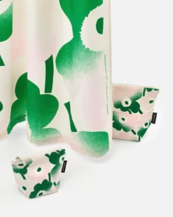 Marimekko Kaje Mini Unikko Häivähdys kosmetikväska, off-white - rosa - grön