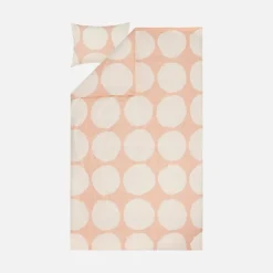 Marimekko Kivet påslakan, 240 x 220 cm, rosa - vit