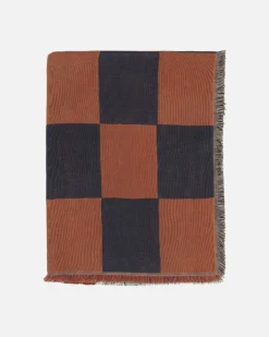 Marimekko Kukko ja Kan, filt, 130x170 cm, off-white - mörkblå - orange röd