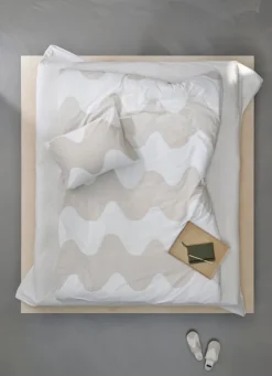 Marimekko Lokki örngott 50 x 60 cm, vitt - beige