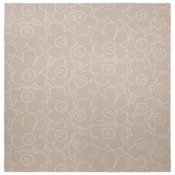 Marimekko Piirto Unikko påslakan för dubbelsäng, 260 x 260 cm, vit - off-white