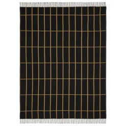 Marimekko Tiiliskivi filt, 140 x 180 cm, svart - guld