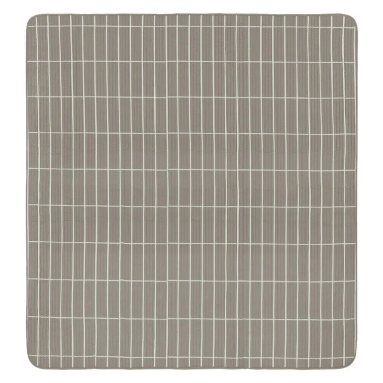 Marimekko Tiiliskivi överkast dubbelsäng, 260 x 260 cm, sand - naturvit