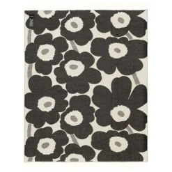 Marimekko Unikko filt, 130 x 180 cm,  vit - svart