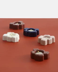 Marimekko Unikko, ljusstake, 2-pack, koboltblå - vit