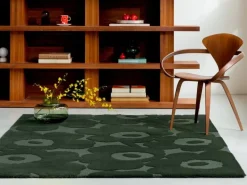 Marimekko Unikko matta, mörkgrön