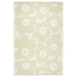 Marimekko Unikko-filt, 150 x 220 cm, off-white - vit