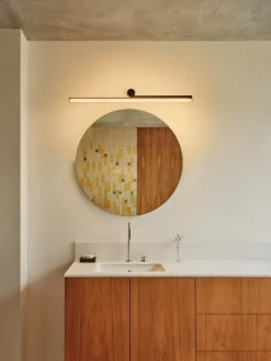 Marset Ambrosia A 90 AC vägglampa, vänster, 2700 K, svart