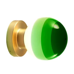 Marset Dipping Light A2-13 vägglampa, grön - mässing