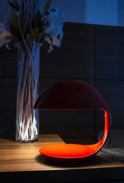 Martinelli Luce Cobra bordslampa, 50 years, röd