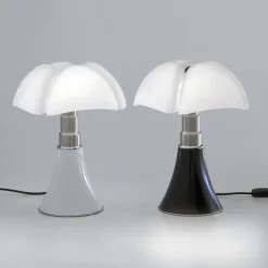 Martinelli Luce Minipipistrello bordslampa, dimbar, vit