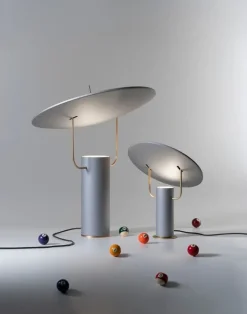 Martinelli Luce TX1 Luxury bordslampa, M, grå - mässing