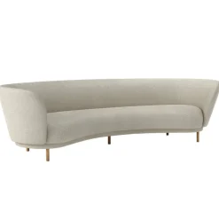 Massproductions Dandy soffa, 4-sits, naturlig ek - Sahco Safire 0007