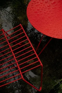 Massproductions Tio bord, 60 cm, lågt, klarröd