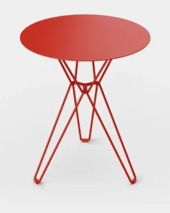 Massproductions Tio bord, 60 cm, högt, klarröd