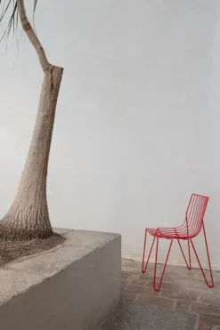 Massproductions Tio stol, klarröd