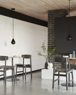 Mater Conscious 3162 stol, svart bok - coffee waste black