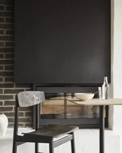 Mater Conscious 3162 stol, svart bok - coffee waste black