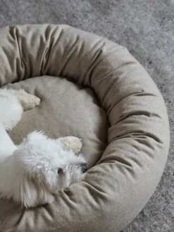 Matri Hundbädd, L, Wooly, ivory melange