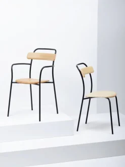 Mattiazzi Forcina stol, svart stål - ask