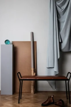 Maze Anytwo sittbänk, svart - vintage cognac