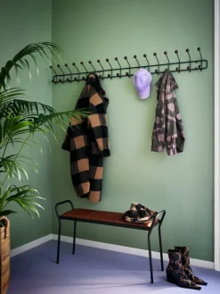 Maze Bill Horizontal klädhängare, XL, svart - valnötsfärgad ask