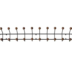Maze Bill Horizontal klädhängare, L, svart - valnötsfärgad ask