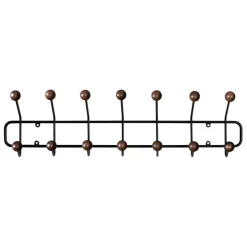 Maze Bill Horizontal klädhängare, svart - valnötsfärgad ask