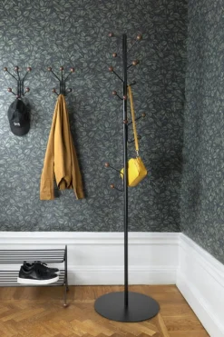 Maze Bill klädhängare, svart - valnötsfärgad ask