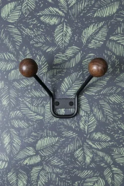 Maze Bill klädhängare, XXS, svart - valnötsfärgad ask