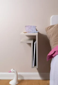 Maze F-shelf, vänster, vit ek