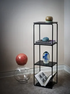 Maze Mixrack golvhylla, L, mörkbetsad ek - svart