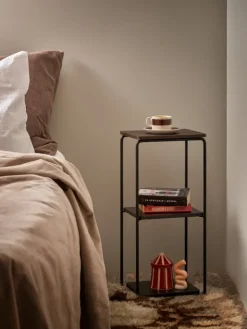 Maze Mixrack golvhylla, mörkbetsad ek - svart