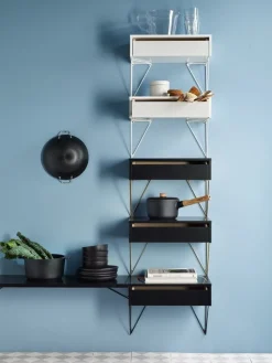 Maze Pythagoras hylla L, 80 x 27 cm, svart