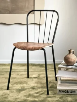 Maze Same stol, svart - valnöt