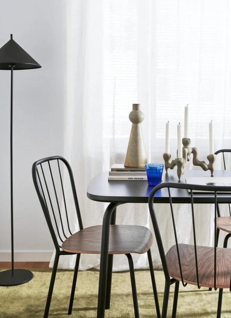 Maze Same stol, svart - valnöt