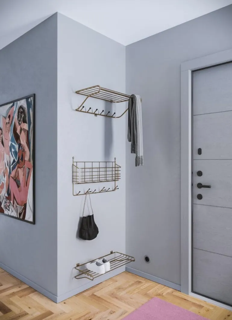 Maze Shoe Shelf skohylla, mässing