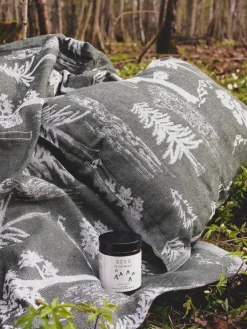 Metsä/Skogen Boletus bastukudde, stor, oliv - off-white