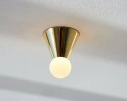 Michael Anastassiades Cone Light vägg-/taklampa, polerad mässing