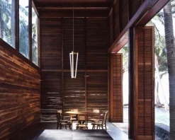 Michael Anastassiades Tube ljuskrona, satinmässing